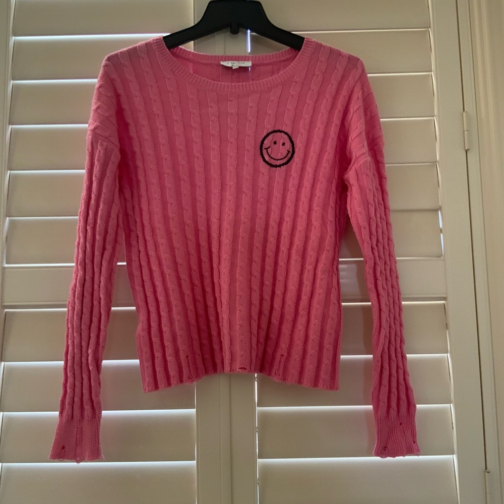 Society Pink Cable Knit Sweater